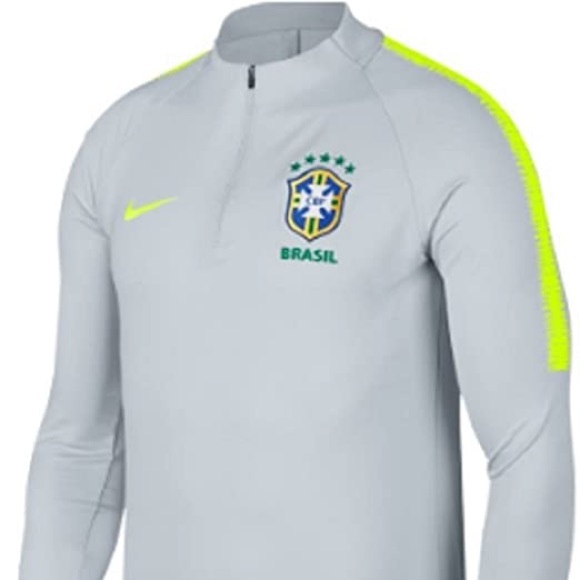 Nike Brazil CBF DRI-Fit Squad Drill Top White - Picture 1 of 1
